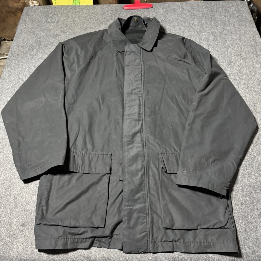 Vintage 90s Polo Ralph Lauren Chore Coat Mens L Black‎ Field Barn Hunting Jacket